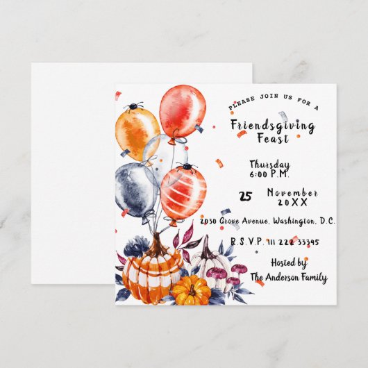 Invitation à la fête de l'Ami (Devant / Derrière)