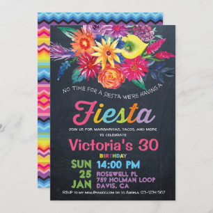 Invitation à la fête de l'anniversaire de Fiesta