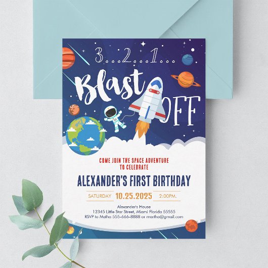 Invitation à la fête de l'astronaute dans le vaiss