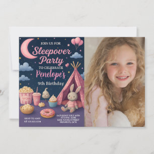 Invitation à la fête de l'aube pour filles colorée