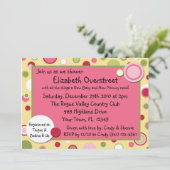 Invitation à la fête de l'Baby shower de la gomme (Debout devant)