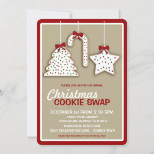 Invitation à la fête de l'échange de cookies de No