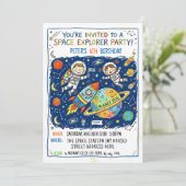 Invitation à la fête de l'explorateur spatial (Debout devant)