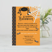 Invitation à la fête de l'Halloween (Debout devant)