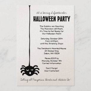 Invitation à la fête de l'Halloween