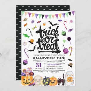 Invitation à la fête de l'Halloween