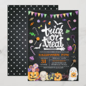 Invitation à la fête de l'Halloween (Devant / Derrière)