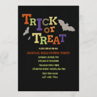 Invitation à la fête de l'Halloween
