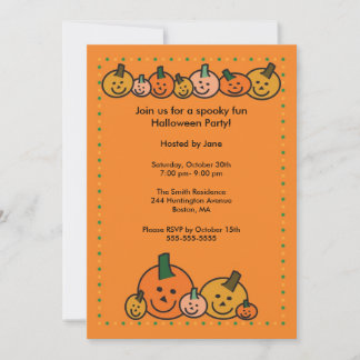 Invitation à la fête de l'Halloween Citrouilles
