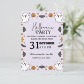 Invitation à la fête de l'Halloween - éditable (Debout devant)
