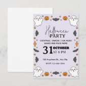 Invitation à la fête de l'Halloween - éditable (Devant / Derrière)