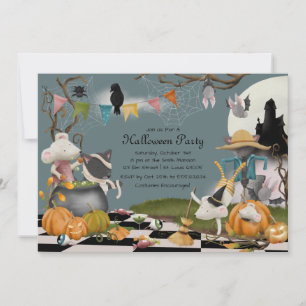 Invitation à la fête de l'Halloween en compagnie d