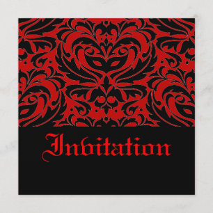 Invitation à la fête de l'Halloween rouge à mi-mas