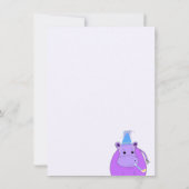 Invitation à la fête de l'hippopotame violet (Dos)