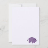 Invitation à la fête de l'hippopotame violet (Dos)