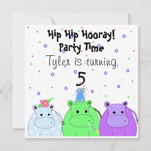 Invitation à la fête de l'Hippopotampe (Devant)
