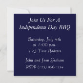 Invitation à la fête de l'Indépendance (Dos)