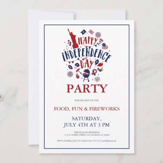 Invitation à la fête de l'Indépendance (Devant)