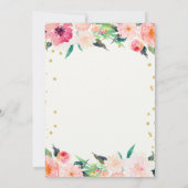 Invitation à la Fête de l'mariée Tea Party (Dos)