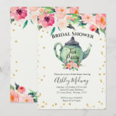 Invitation à la Fête de l'mariée Tea Party (Devant / Derrière)