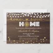 Invitation à la fête de l'or Bois rustique (Devant)