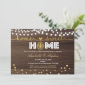 Invitation à la fête de l'or Bois rustique (Debout devant)