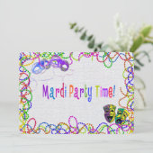 Invitation à la fête de Mardi Gras (Debout devant)