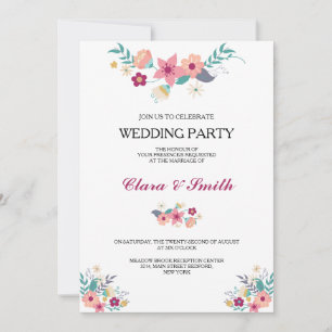 Invitation à la fête de mariage