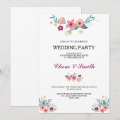 Invitation à la fête de mariage (Devant / Derrière)