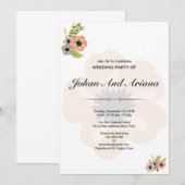 Invitation à la fête de mariage (Devant / Derrière)