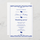 Invitation à la fête de mariage (Devant / Derrière)