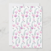 Invitation à la fête de mariage avec des fleurs dé (Dos)