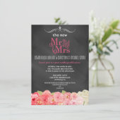 Invitation à la fête de mariage de Floral Chalkboa (Debout devant)
