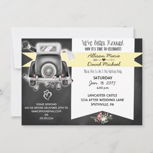 Invitation à la fête de mariage de l'après-table d (Devant)