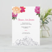 Invitation à la fête de mariage florale (Debout devant)