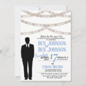 Invitation à la fête de mariage pour le marié (Devant)