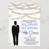 Invitation à la fête de mariage pour le marié (Devant / Derrière)