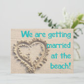 Invitation à la fête de mariage sur la plage (Debout devant)