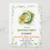 Invitation à la fête de Matcha (Devant / Derrière)