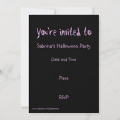Invitation à la fête de Miss Ado Halloween (Dos)