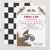 Invitation à la fête de moto tout-terrain  (Devant / Derrière)