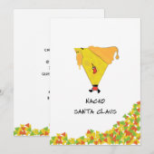 Invitation à la fête de Nacho Santa avec des Chips (Devant / Derrière)
