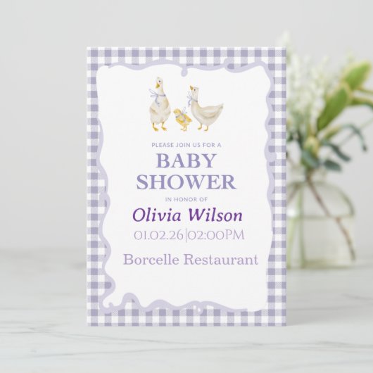 Invitation à la Fête de Naissance Collection Douce (Debout devant)