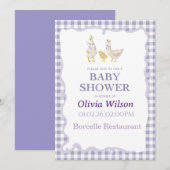 Invitation à la Fête de Naissance Collection Douce (Devant / Derrière)