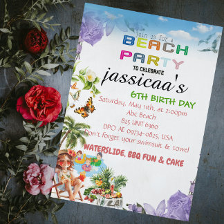 INVITATION À LA FÊTE DE NAISSANCE DE LA PLAGE