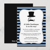 Invitation à la fête de naissance d'un bébé garçon (Devant / Derrière)