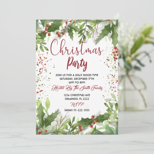 Invitation à la fête de Noël (Debout devant)