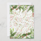 Invitation à la fête de Noël (Dos)