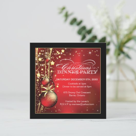 Invitation à la fête de Noël (Debout devant)