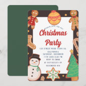 Invitation à la fête de Noël (Devant / Derrière)